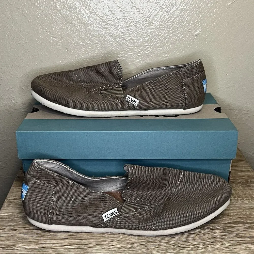 Toms Redondo Slip-On Loafer Flats Women's Shoes Size 9.5 M Dusty Olive